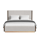 Brisbane UPH Bed with Boucle Beige and LED