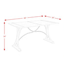 (D680-33) Callista- Folding Top Dining Table- Beach/Natural Metal