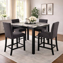 Dalia 5PC Square Counter Set in Black