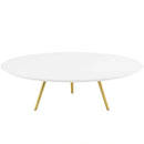 Lippa 47" Round Wood Top Coffee Table with Tripod Base