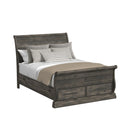 Park Ridge Sleigh Storage Bed in Charcoal