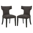Curve Dining Side Chair Fabric Set of 2