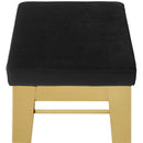 Arrive Gold Stainless Steel Performance Velvet Bar Stool