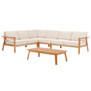 Sedona 5 Piece Outdoor Patio Eucalyptus Wood Set