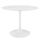 Lippa 40" Round Artificial Marble Dining Table