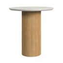 Sylvie Occasional Table Set with White Faux Marble Top and Base