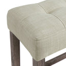 Oak Lawn Grey Bar Table Single Pack (Table + 3 Tan Fabric Stools)