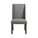 Everdeen Side Chair w/ Grey Fabric and Nail Heads in Charcoal (2 Per Carton)