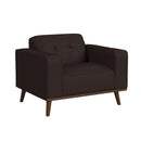 Destiny Chair with Wood Front in Pebble Brown