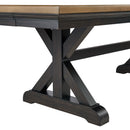 Montrose Dining Table with 20"" Leaf in Espresso and Brown