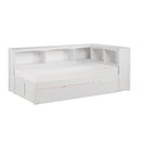 Galen-(4) Twin Bookcase Corner Platform Bed with Twin Trundle image