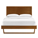 Marlee Full Wood Platform Bed With Angular Frame