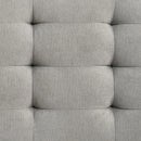 Malibu Bench with Grey Fabric in Walnut