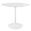 Lippa 36" Round Artificial Marble Dining Table