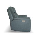 Vernon Power Reclining Sofa with Console, Power Headrest, Lumbar, Heat & Massage - 5000009542 - Michael's Discount Furniture