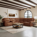 Henry Latitudes Power Reclining Sectional with Power Headrests & Lumbar - Michael's Discount Furniture
