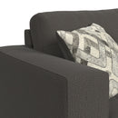 Options One 8PC Living Room Set in Palmer Plus Ash with Media Console