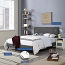 Ruthie Full Fabric Platform Bed with Round Splayed Legs