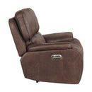 Atlantis Power Motion Recliner with Power Head Recliner in Heritage Brown