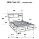 Briana Bookcase Platform Storage Bed - Michael's Discount Furniture