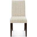 Motivate Channel Tufted Upholstered Fabric Dining Chair Set of 2