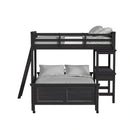 Hampton Kids Over Loft with Ladder and Desk with Speaker