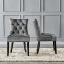 Regent Tufted Performance Velvet Dining Side Chairs - Set of 2