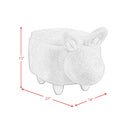 Rabbit Storage Stool in White