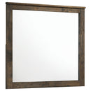 Woodmont Rectangle Dresser Mirror Rustic Golden Brown - Michael's Discount Furniture