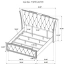 Lorient Wingback Bed with LED Lighting - Michael's Discount Furniture