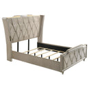 Lorient Wingback Bed with LED Lighting - Michael's Discount Furniture