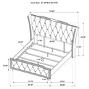 Lorient Wingback Bed with LED Lighting - Michael's Discount Furniture