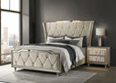 Lorient Wingback Bed with LED Lighting - Michael's Discount Furniture