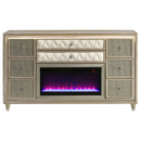 Lorient LED Dresser with Flame Visualizer - Michael's Discount Furniture
