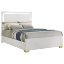 Marceline Panel Bed with LED Lighting - Michael's Discount Furniture