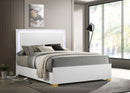 Marceline Panel Bed with LED Lighting - Michael's Discount Furniture