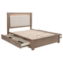 Kenora Panel Platform Storage Bed with LED Lighting - Michael's Discount Furniture
