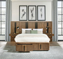 Terrace Wall Panel Platform Storage Bed with Attached Nightstands - Michael's Discount Furniture