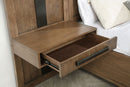 Terrace Wall Panel Platform Storage Bed with Attached Nightstands - Michael's Discount Furniture