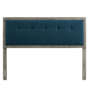 Draper Tufted Twin Fabric and Wood Headboard
