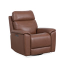 Refined Perfect Match Power Swivel Gliding Recliner with Power Headrest & Lumbar - Michael's Discount Furniture