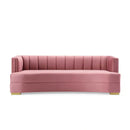 Encompass Channel Tufted Performance Velvet Curved Sofa