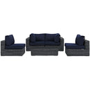 Summon 5 Piece Outdoor Patio Sunbrella� Sectional Set