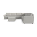 Flex 6-Seat Sectional with Narrow Arm and Storage Ottoman - 5000003377