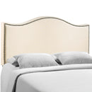 Curl Queen Nailhead Upholstered Headboard