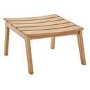 Breton Outdoor Patio Ash Wood Ottoman