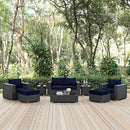 Sojourn 8 Piece Outdoor Patio Sunbrella� Sectional Set
