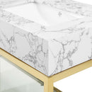 Kingsley 60" Gold Stainless Steel Bathroom Vanity