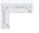 Commix Down Filled Overstuffed 6 Piece Sectional Sofa Set
