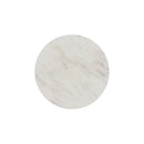 Sylvie Round End Table with White Faux Marble Top and Base